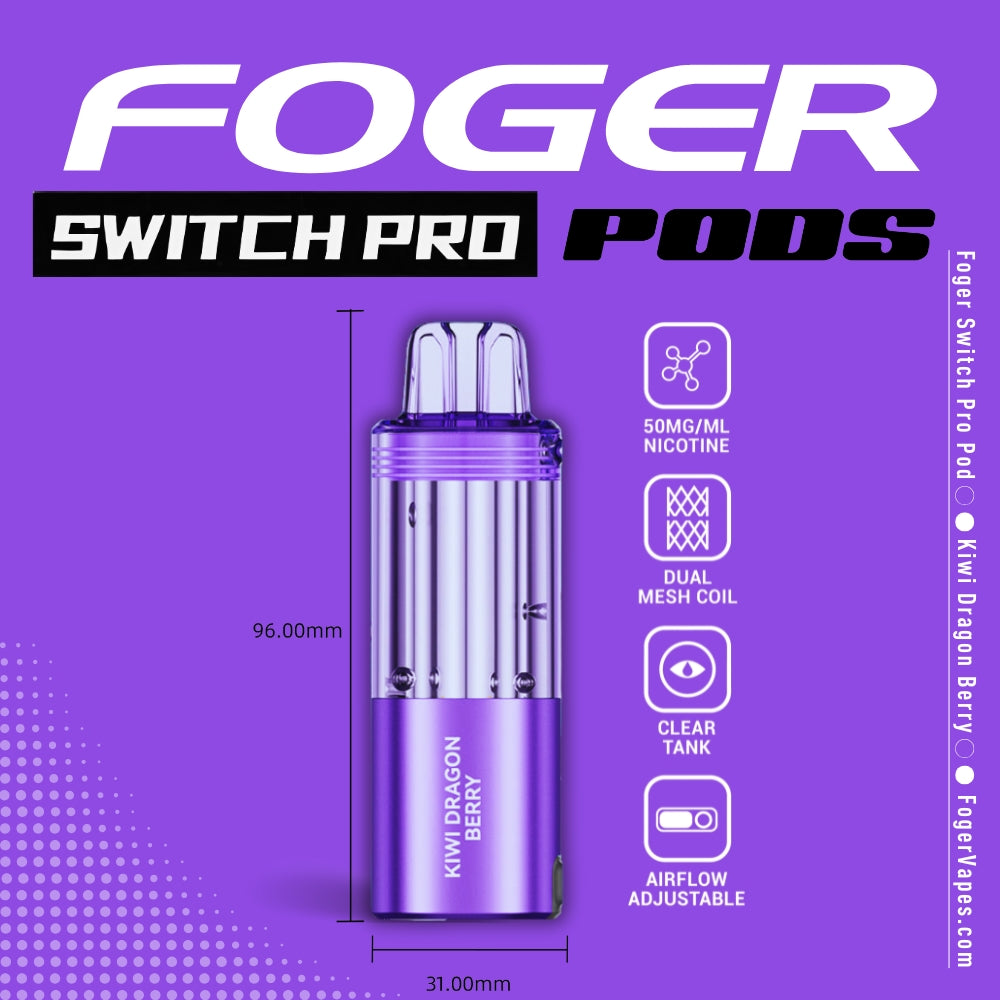 Kiwi Dragon Berry Foger Switch Pro Pod 30K Puffs