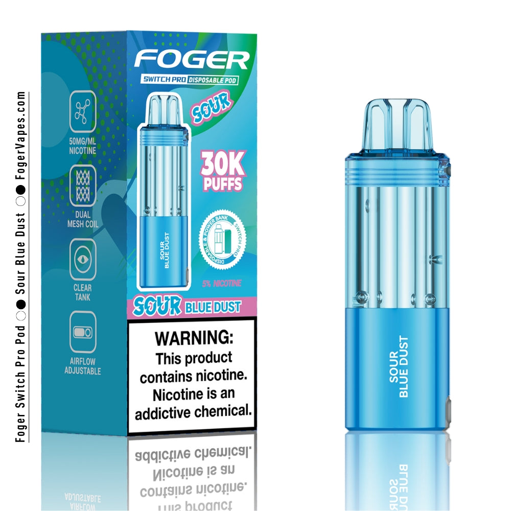Sour Blue Dust Foger Switch Pro Pod 30K Puffs