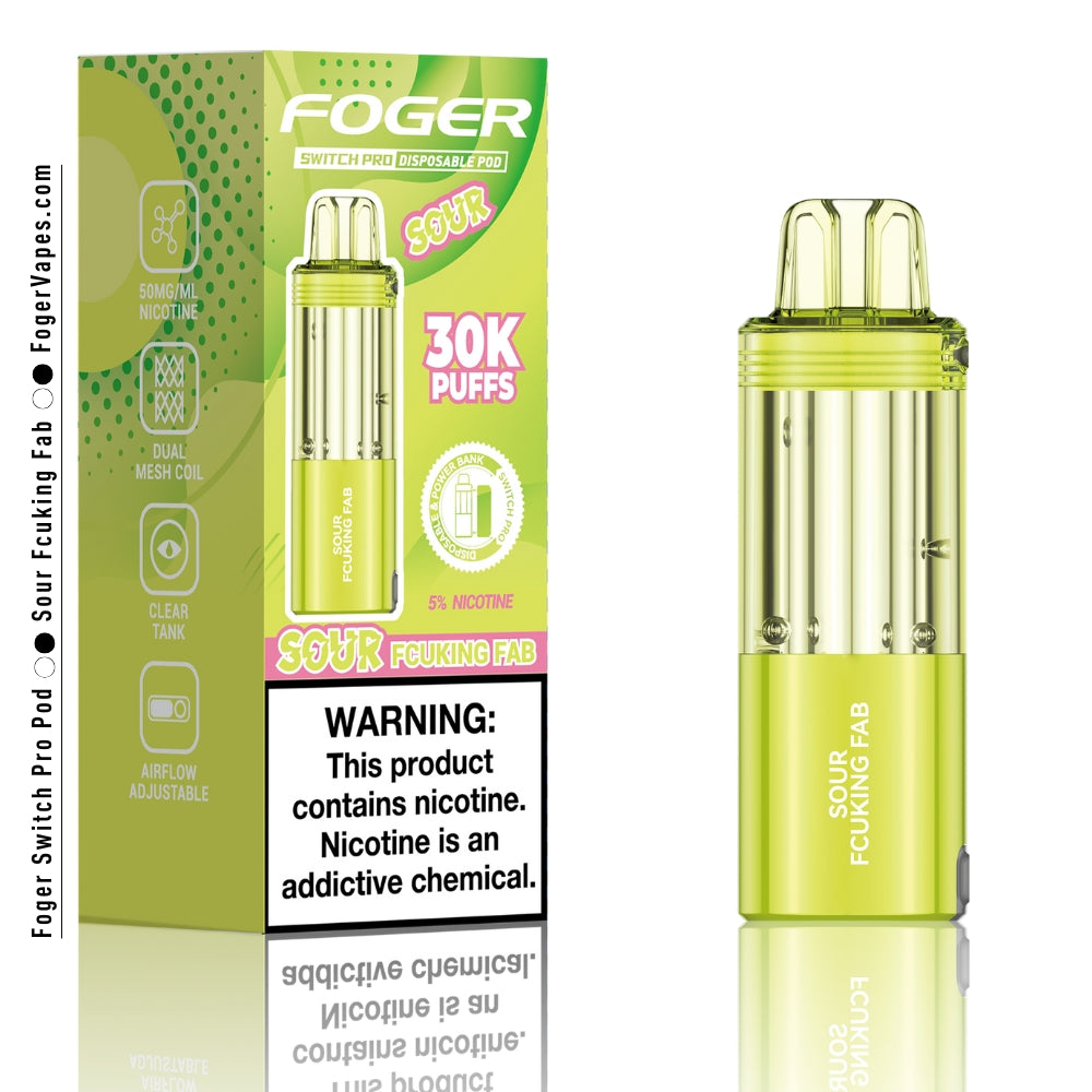 Sour Fcuking Fab Foger Switch Pro Pod 30K Puffs