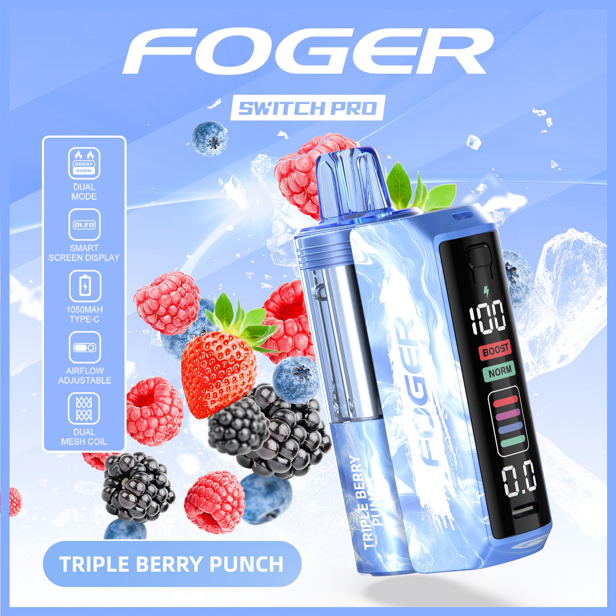 Triple Berry Punch - Foger Switch Pro Kit | 30K Puffs