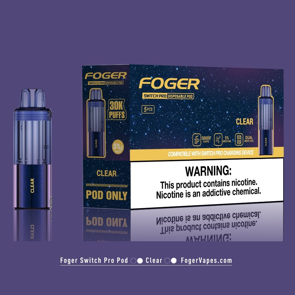 Clear Foger Switch Pro Pod 30K Puffs