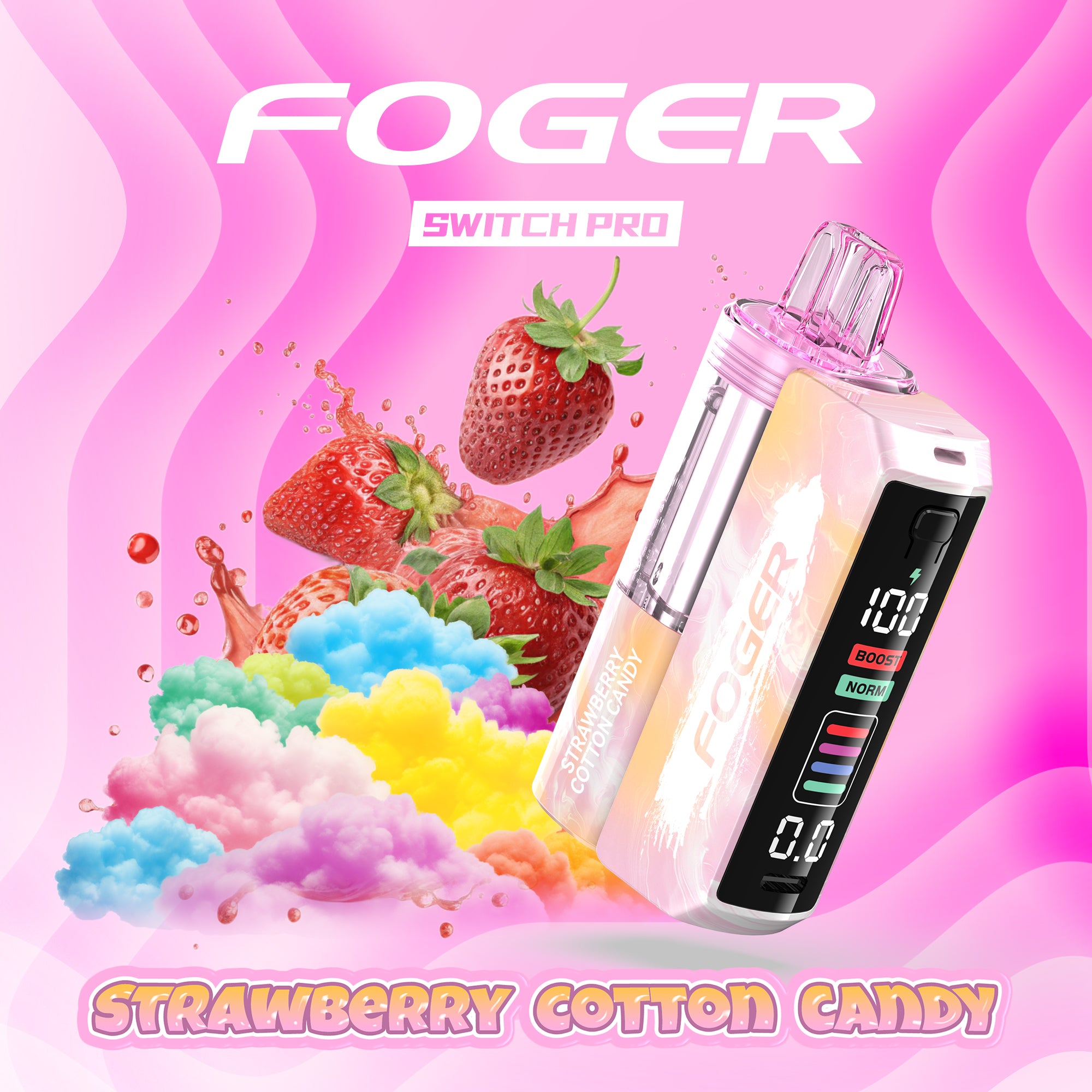 Strawberry Cotton Candy - Foger Switch Pro Kit | 30K Puffs