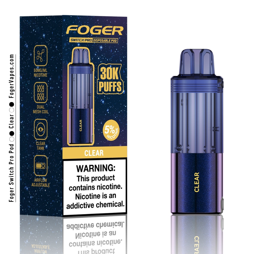 Clear Foger Switch Pro Pod 30K Puffs