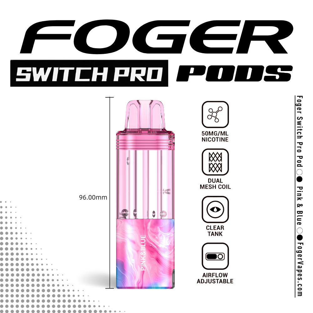 Pink & Blue - Foger Switch Pro Pod | 30K Puffs