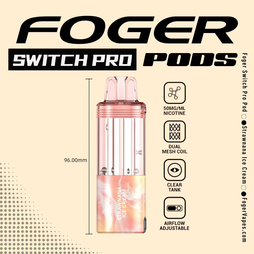 Strawnana Ice Cream - Foger Switch Pro Pod | 30K Puffs