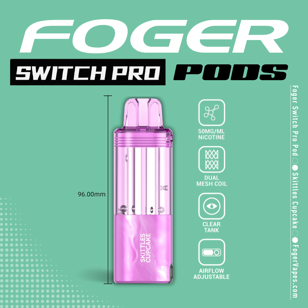 Skittles Cupcake - Foger Switch Pro Pod | 30K Puffs