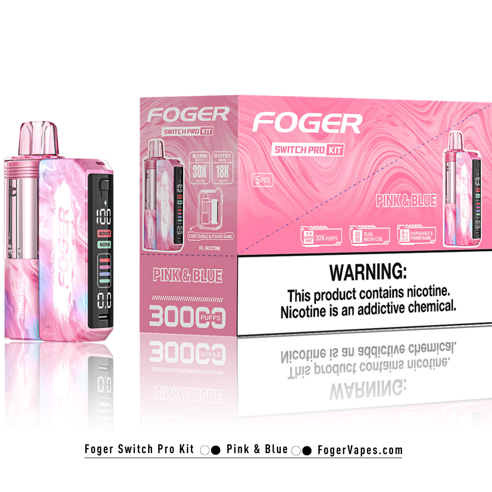 Pink & Blue - Foger Switch Pro Kit | 30K Puffs