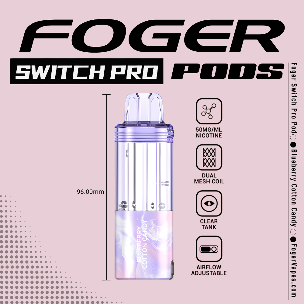 Blueberry Cotton Candy - Foger Switch Pro Pod | 30K Puffs