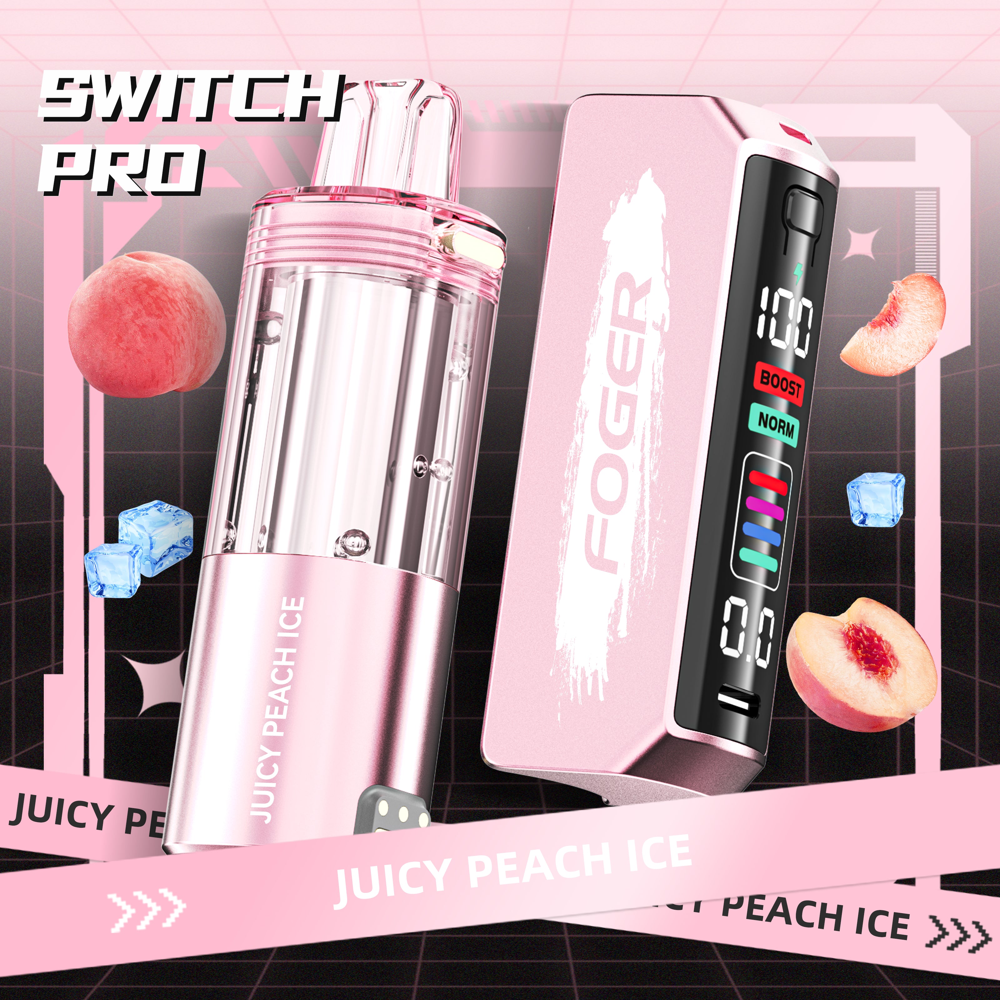 Juicy Peach Ice Foger Switch Pro Kit 30K Puffs