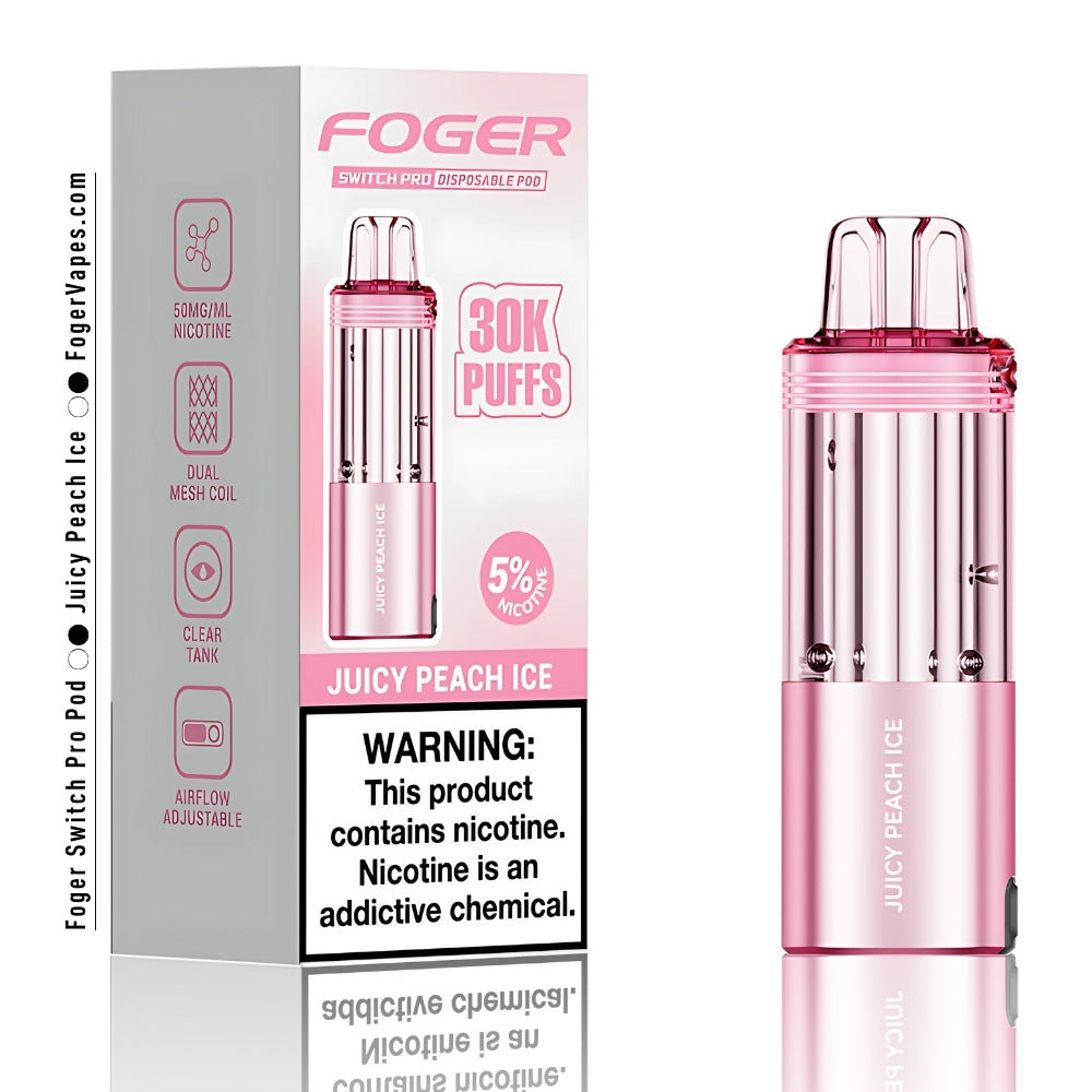 Juicy Peach Ice Foger Switch Pro Pod 30K Puffs
