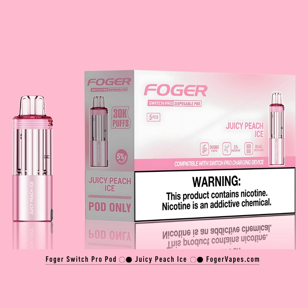 Juicy Peach Ice Foger Switch Pro Pod 30K Puffs