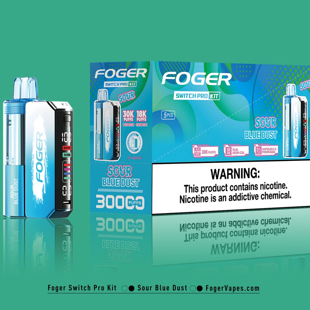 Sour Blue Dust Foger Switch Pro Kit 30K Puffs