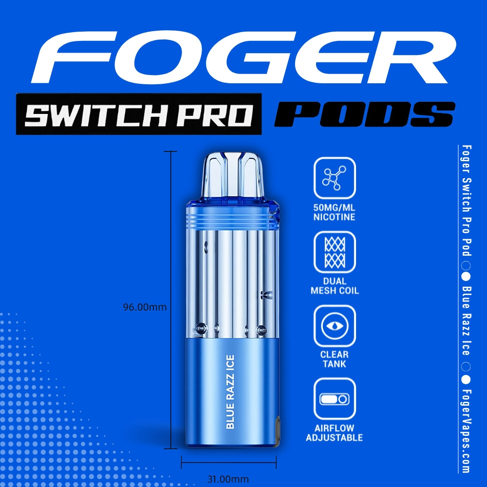 Blue Razz Ice Foger Switch Pro Pod 30K Puffs