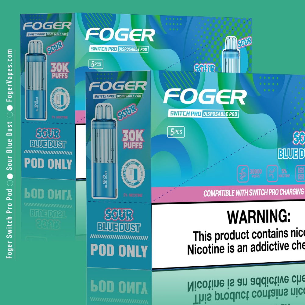 Sour Blue Dust Foger Switch Pro Pod 30K Puffs